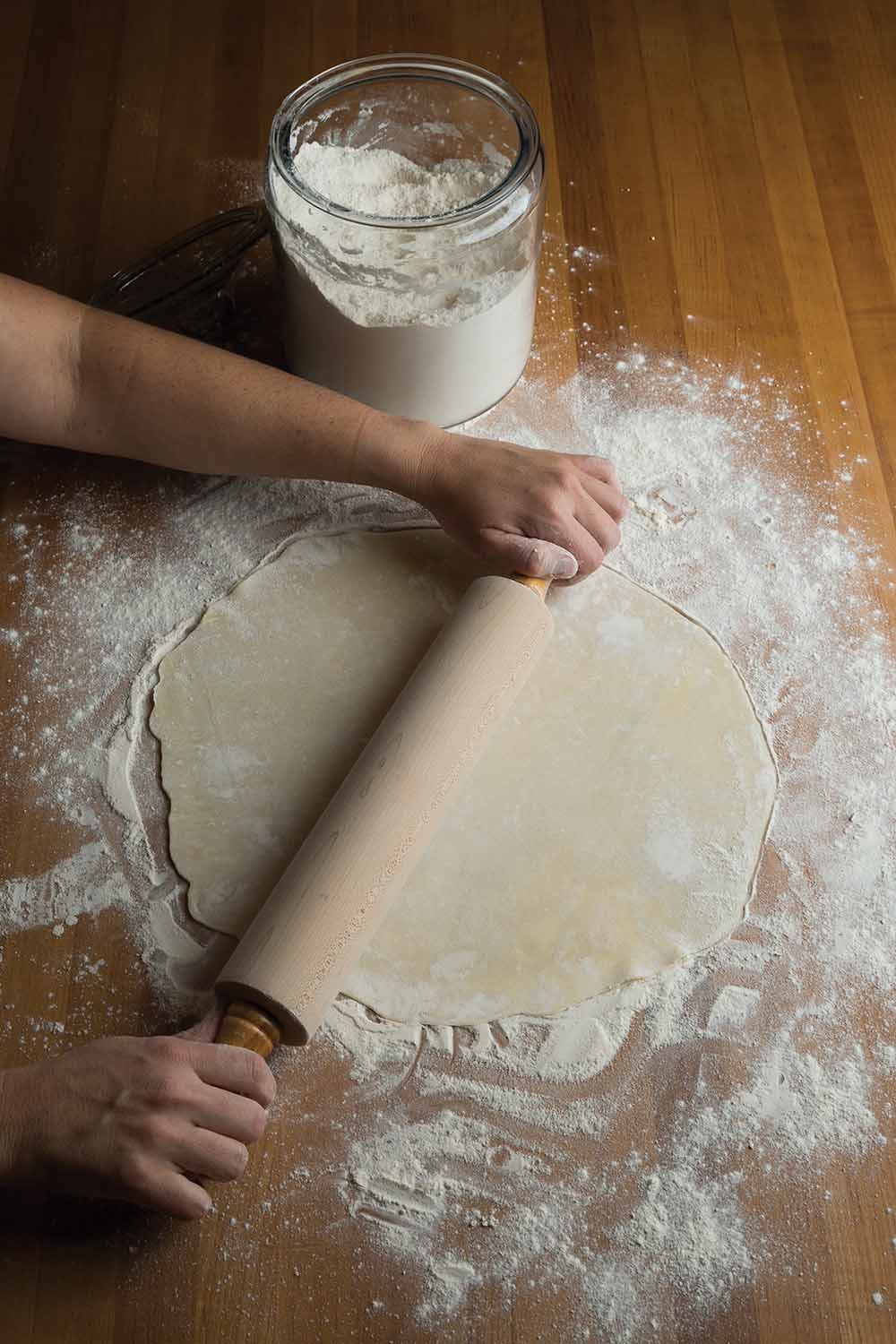 Rolling out pie crust