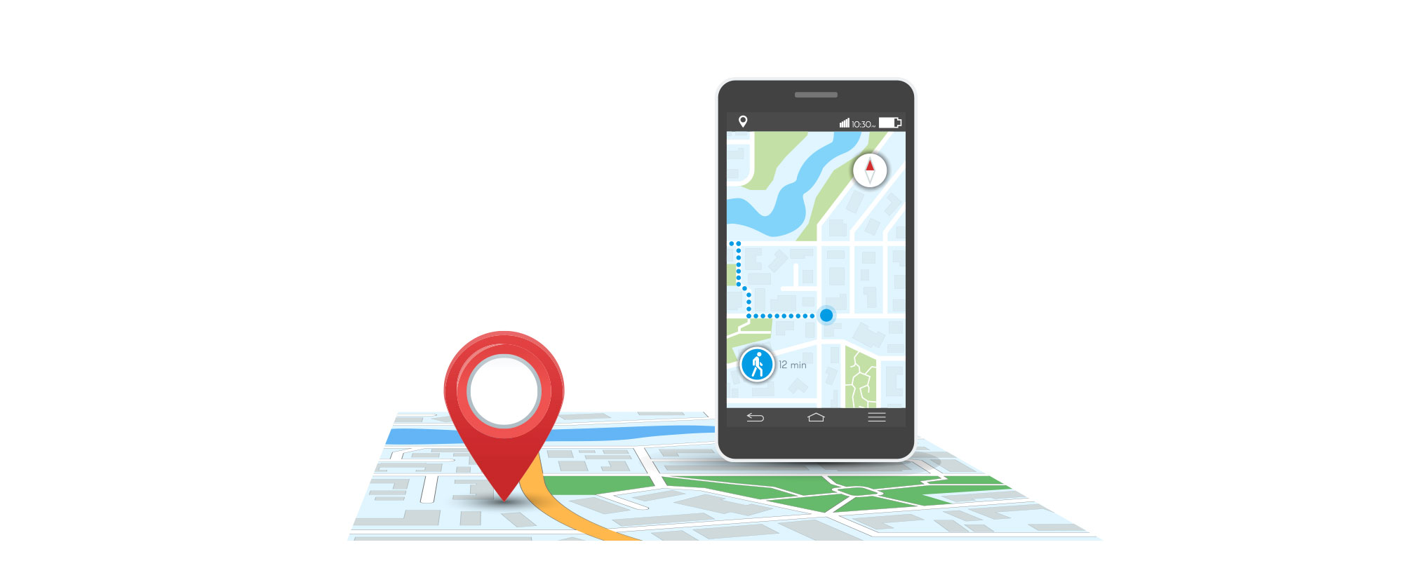Map and phone gps app
