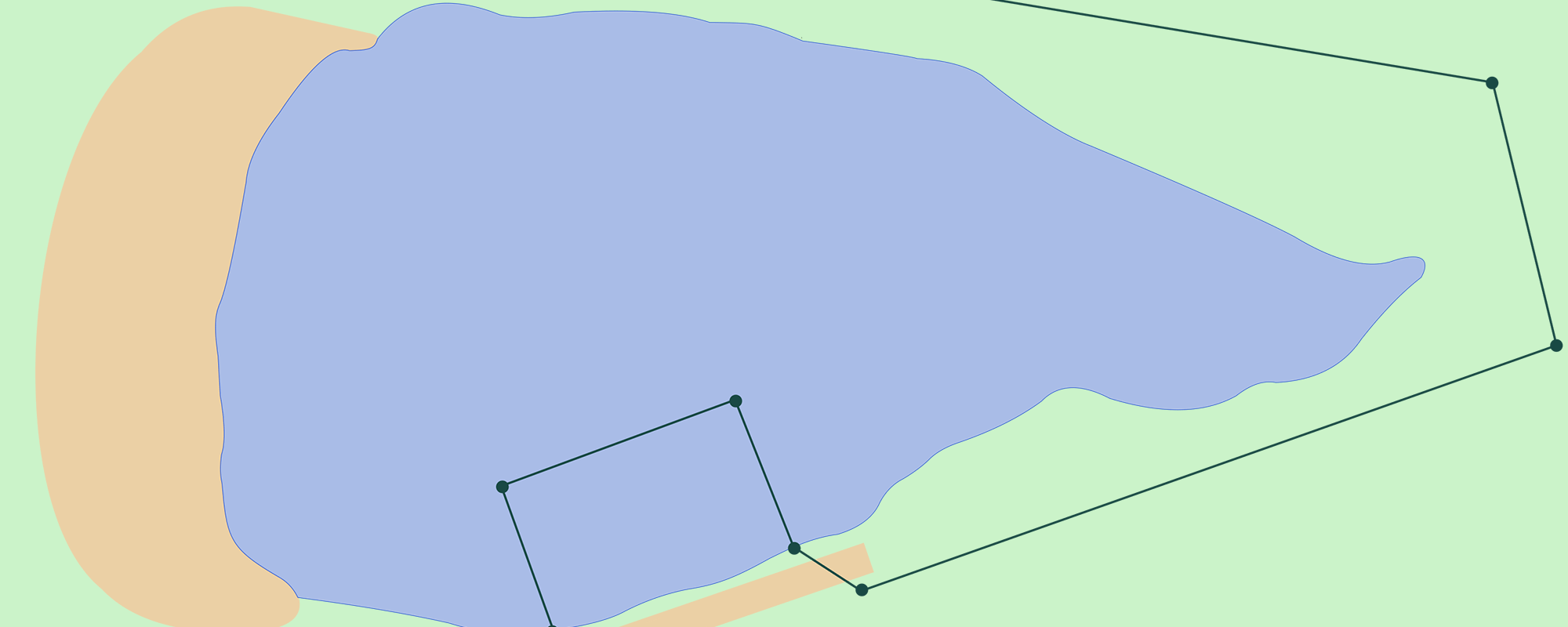 Diagram of water access point in pond fence