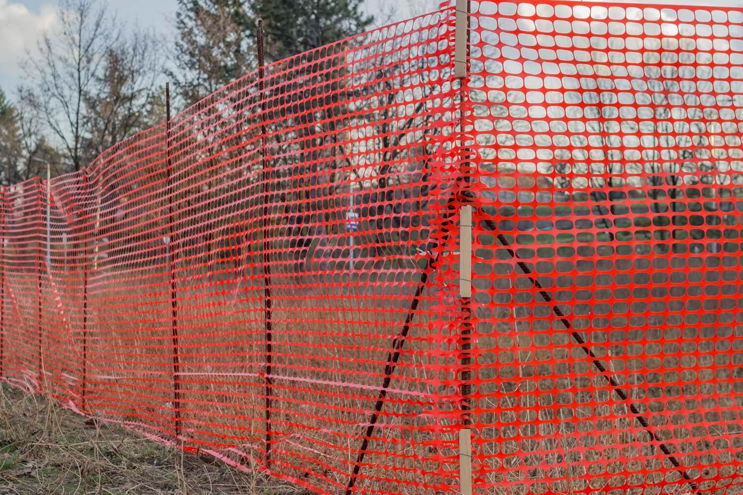 Orange plastic Construction Mesh Safety Fence