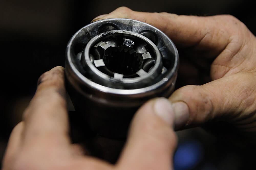 bad heat discoloration near bearings