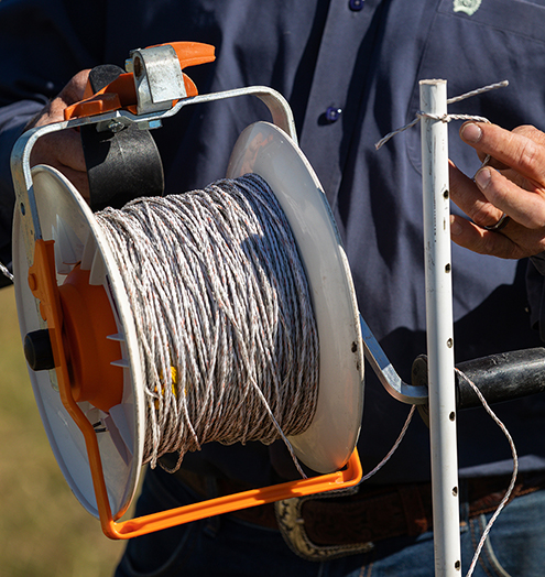 polywire and geared reel
