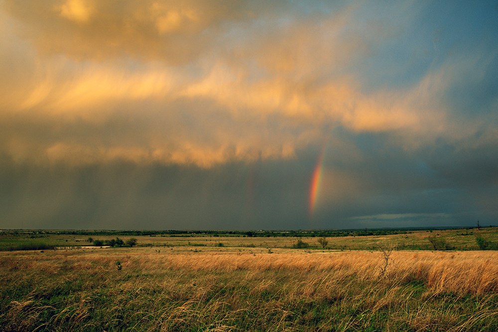 rainbow over landscape