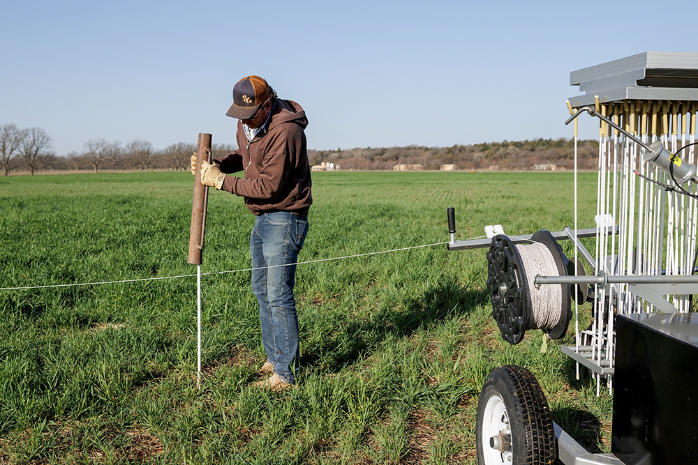 moving polywire fence